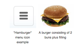 This is a graphic of a hamburger and a website hamburger icon