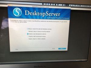Desktop Server App on Laptop