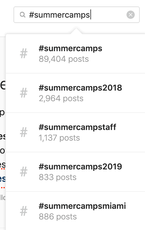 finding hashtag data in instagram