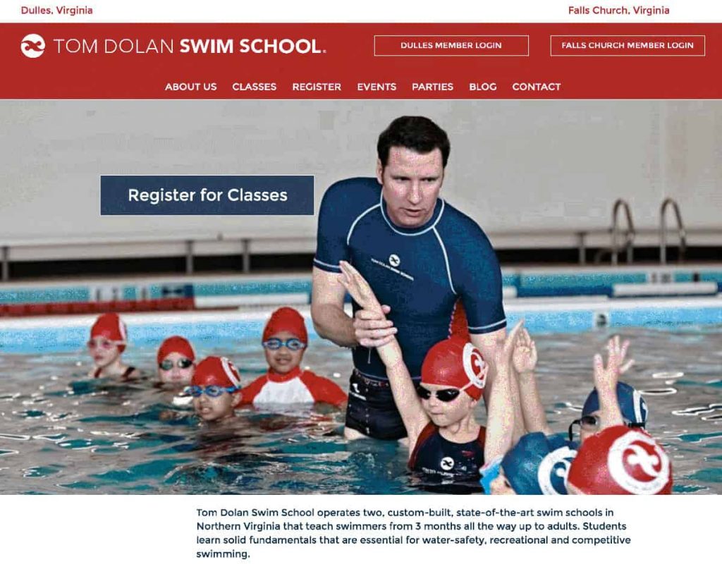 Tom Dolan Swim School Enrichment Website
