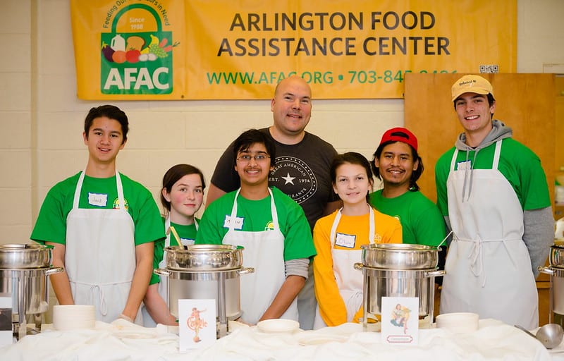 Volunteers at the Arlington Food Assistance Center