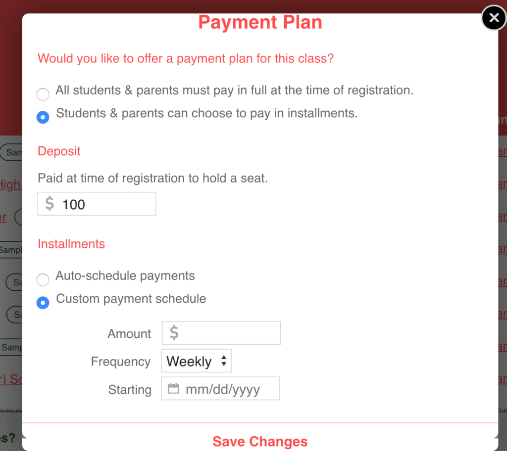 CourseStorm Payment Plan