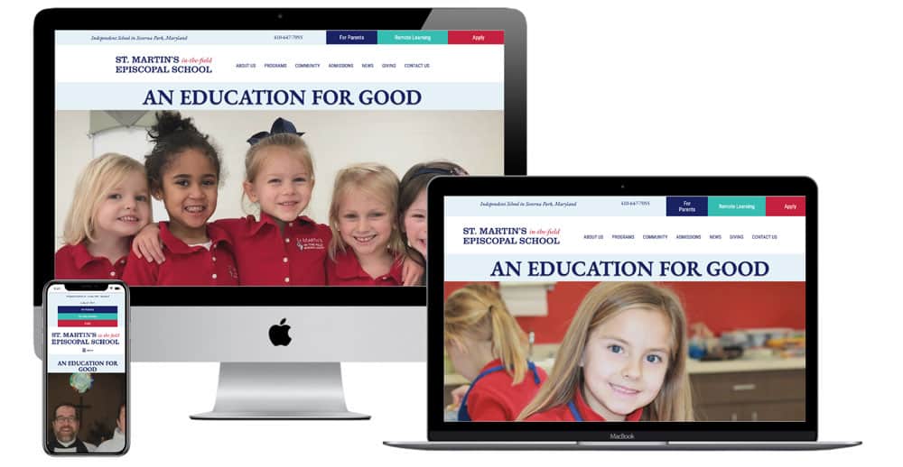 New website for St. Martins School