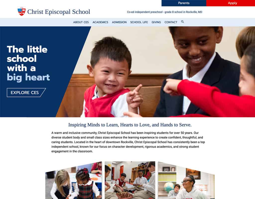 Website Design Company for Independent Schools