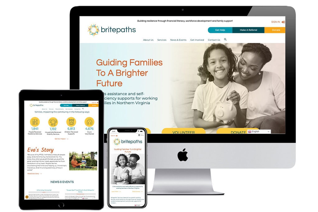 Britepaths Nonprofit Website by Design TLC