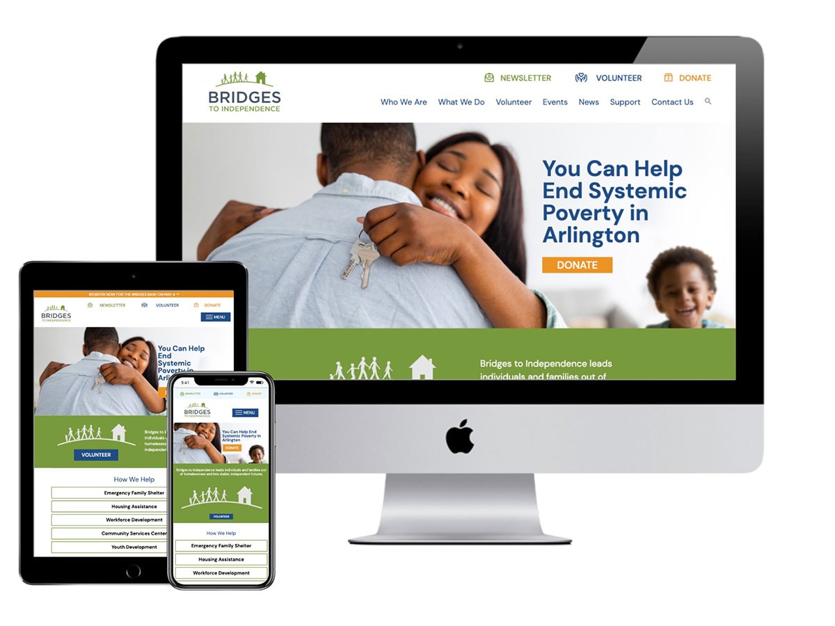 Example of websites for nonprofits by Design TLC