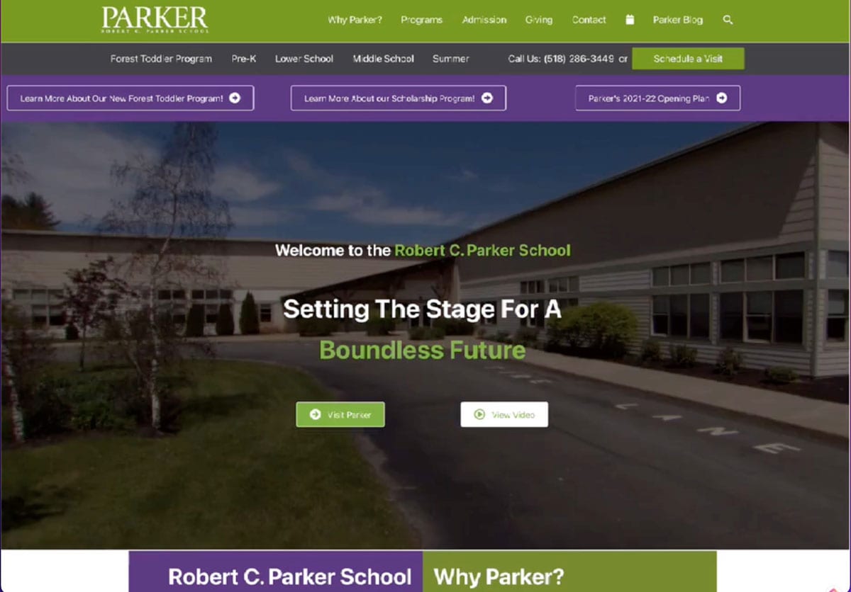 Parker-old-site Old school website
