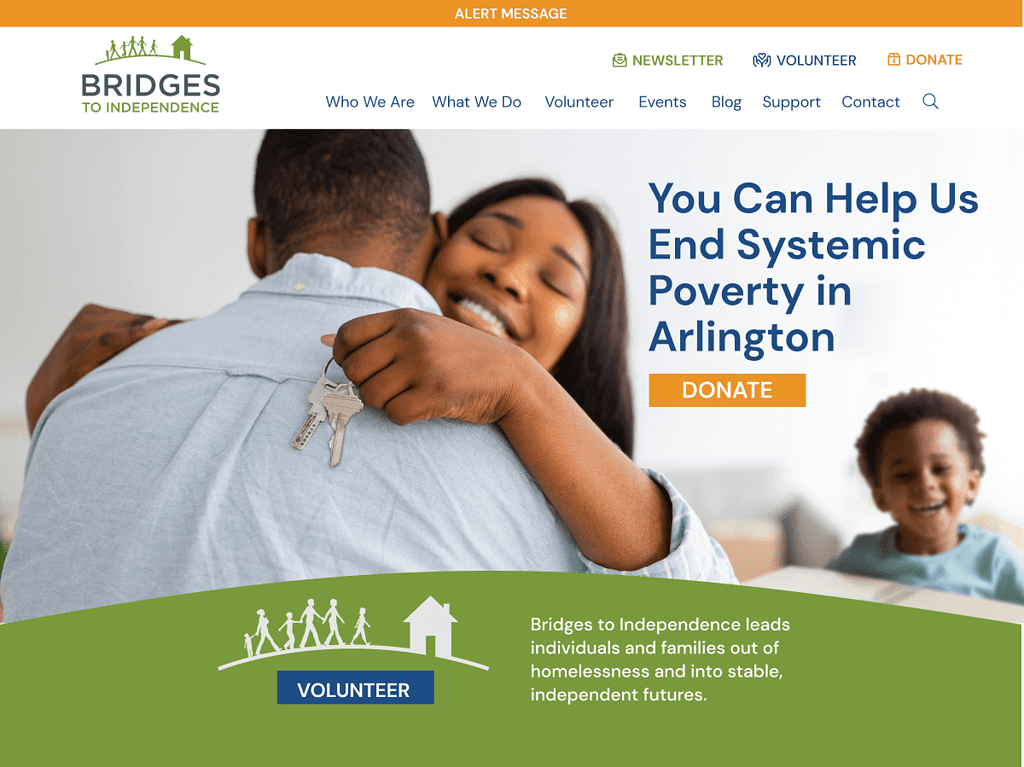 Bridges to Independence Nonprofit Website