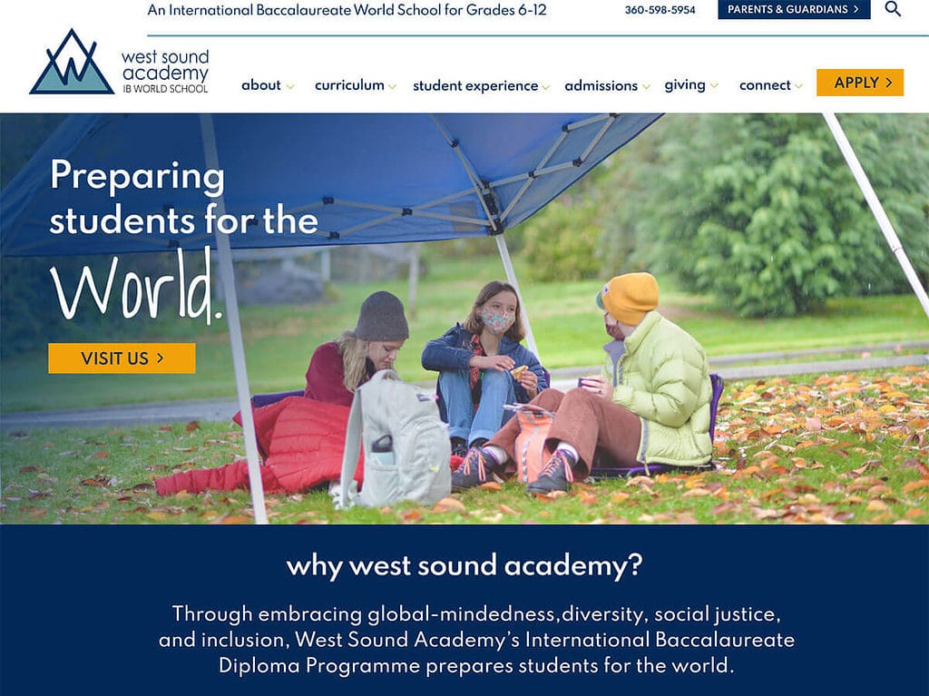new improved school website design