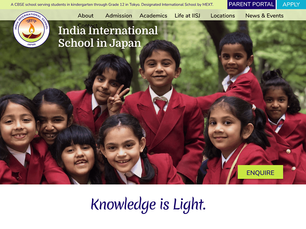International Private School Website Design