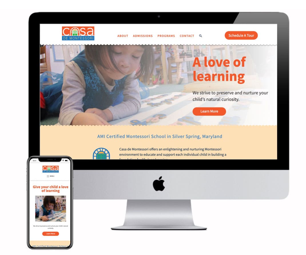 preschool website design