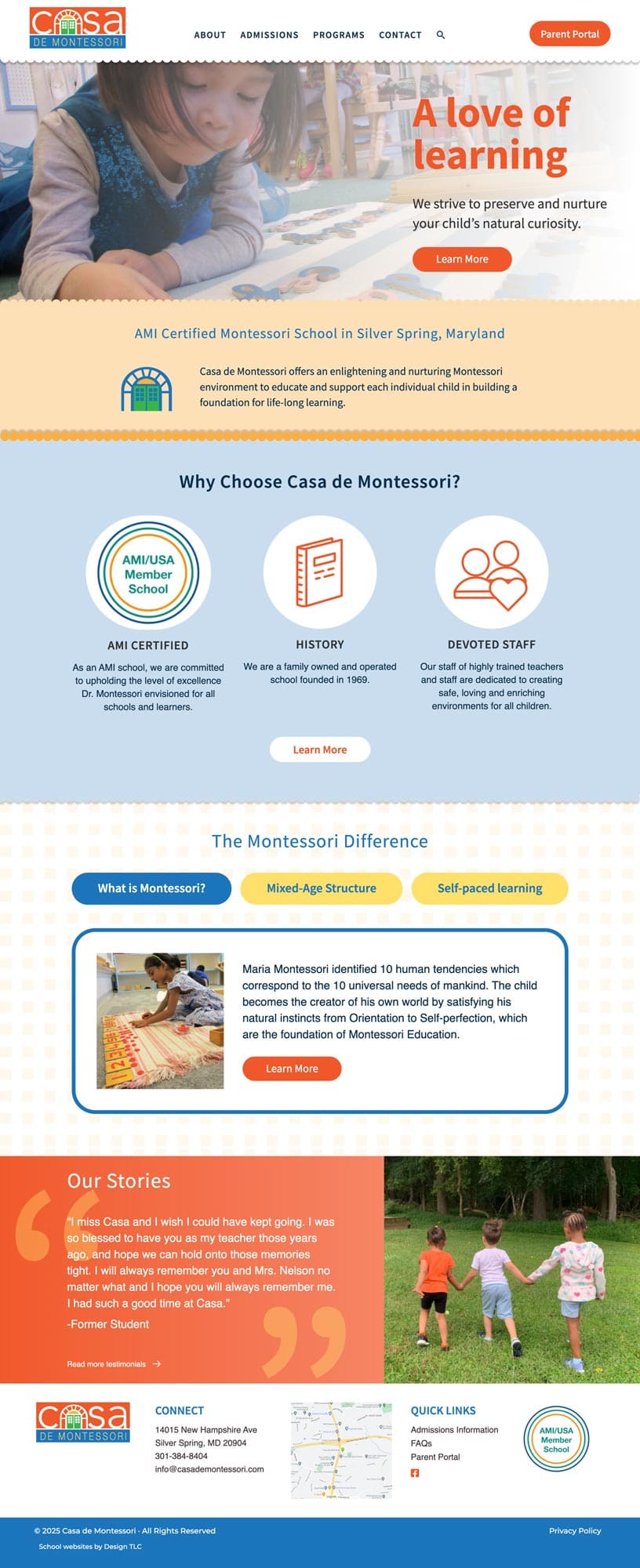 New-Casademontessori New Casa de Montessori Website