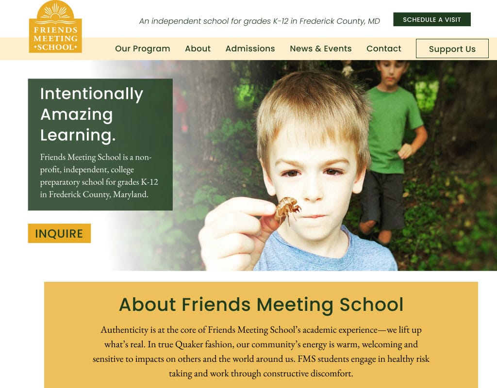New private school website