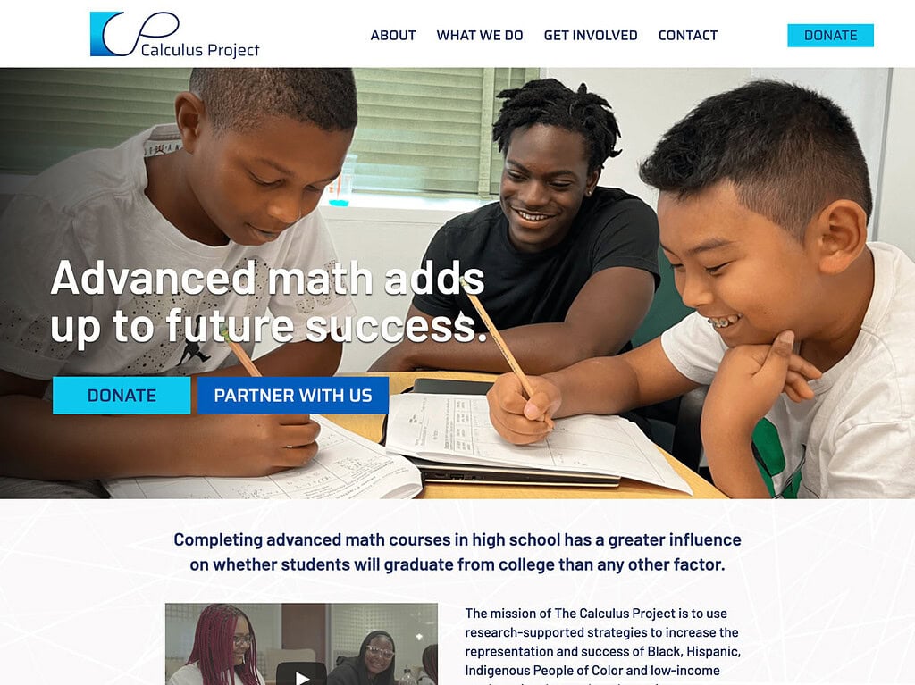 The Calculus Project New Website Home Page