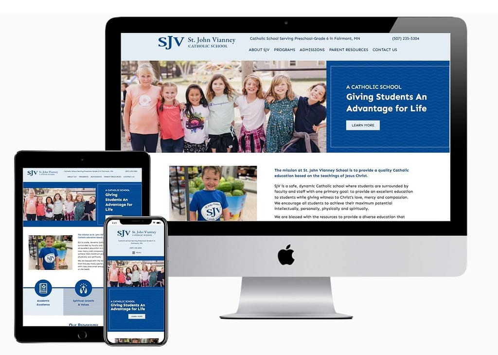 school website for St. John Vianney School