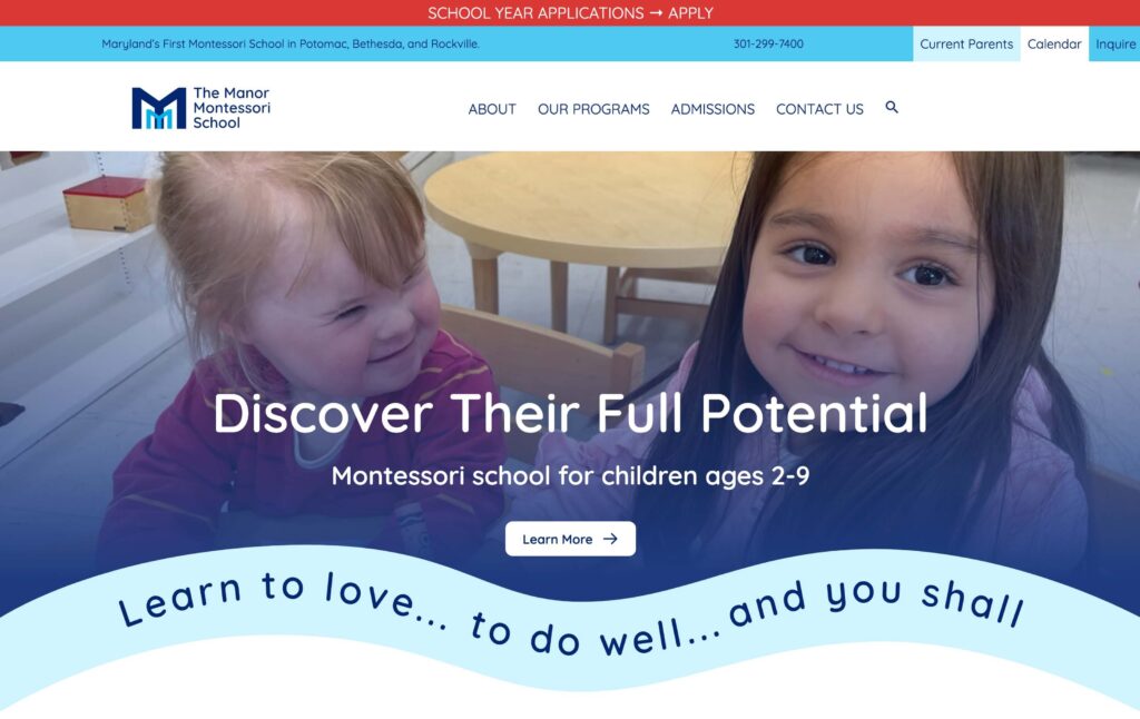 Manor Montessori School website