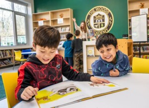 Boys at school smiling