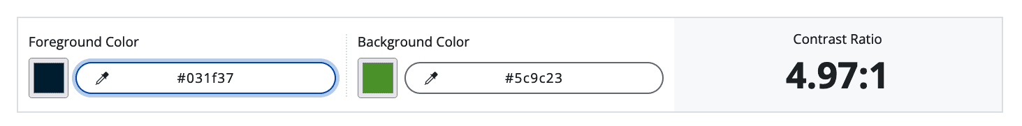 Color contrast checker