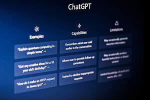 Screenshot of Chat GPT with dark blue background