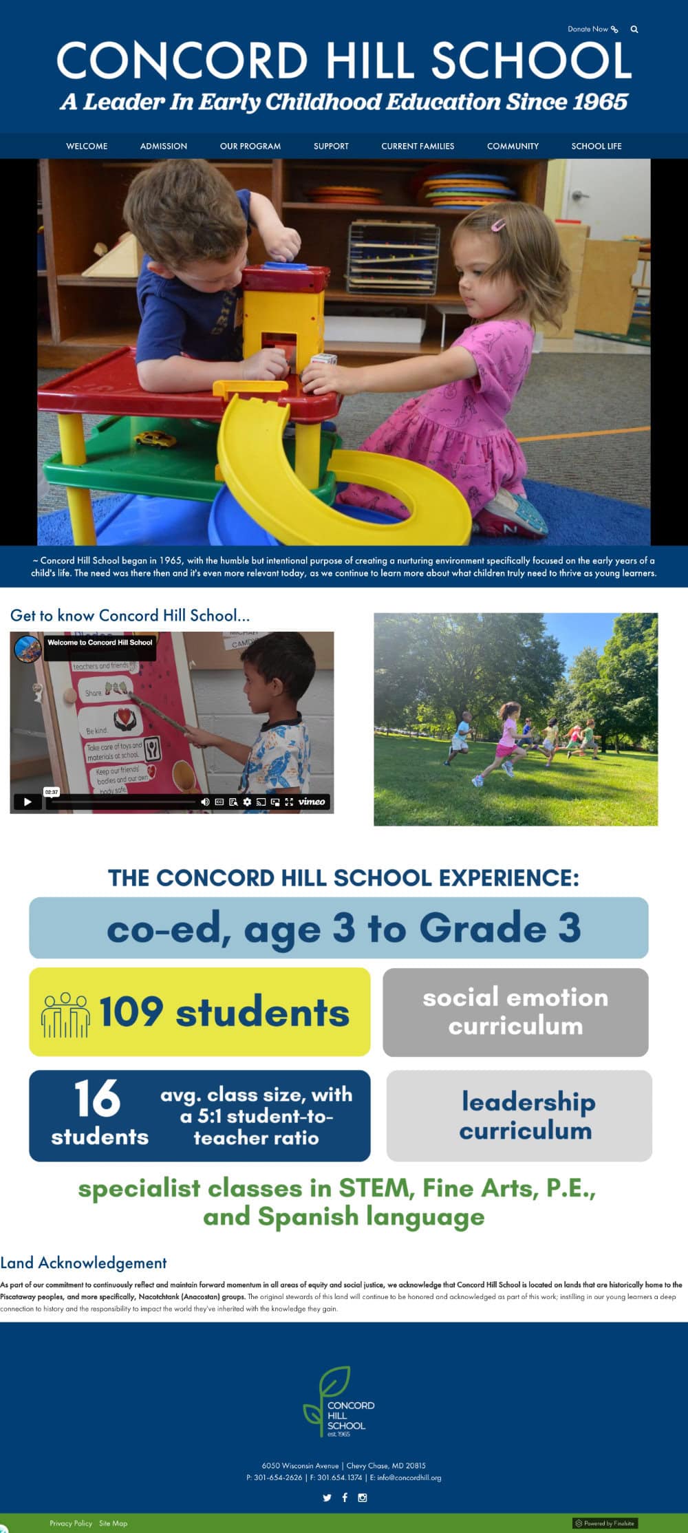 Concord Hill School website