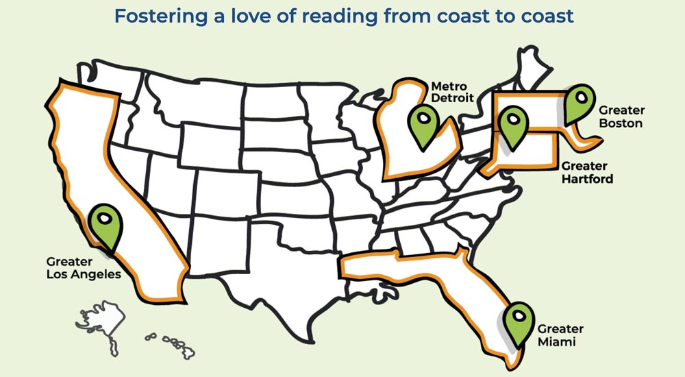 Map of Read to a Child Locations in the US