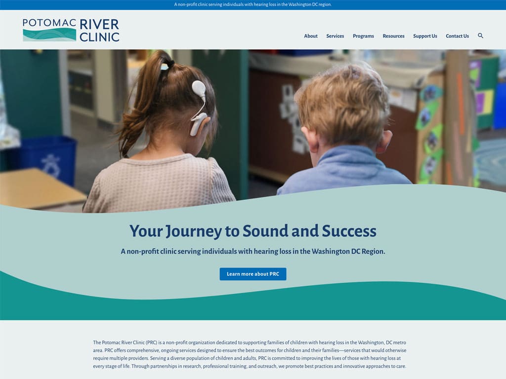 Potomac River Clinic new website