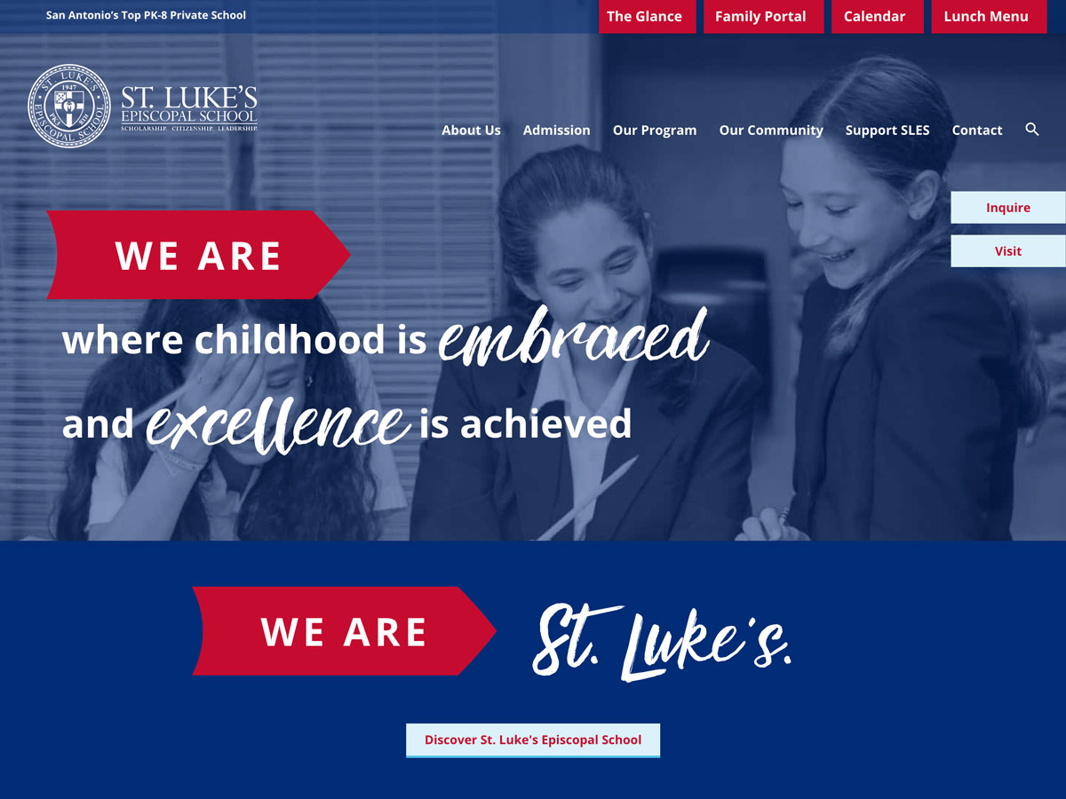 SLES St. Luke's Home Page Redesign