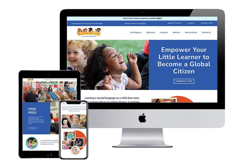 New CommuniKids website mockup