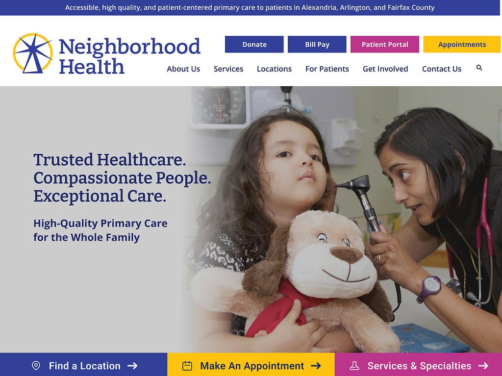 New homepage for Neighborhood Health