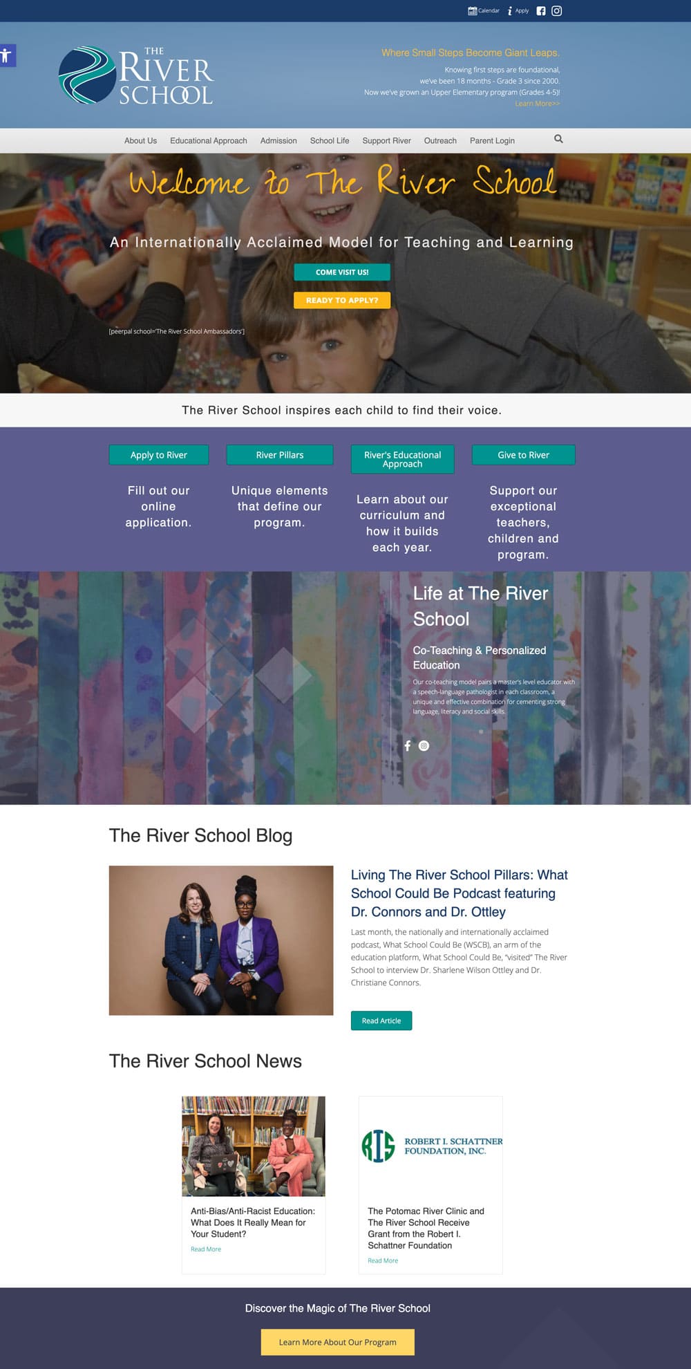 old River School website