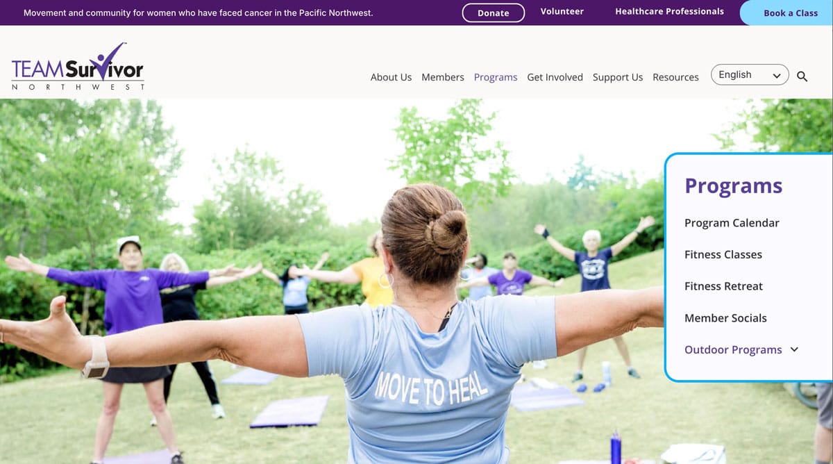new nonprofit website for cancer survivors