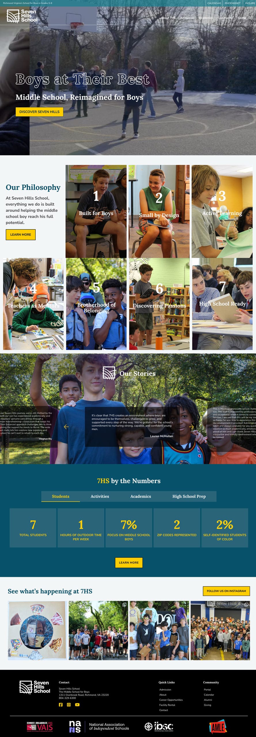 New 7 Hills website home page
