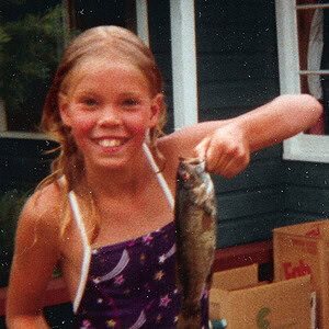 Caley White as a child
