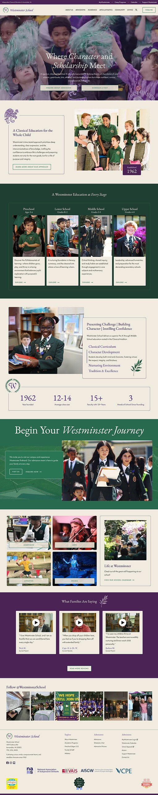 New Westminster School website